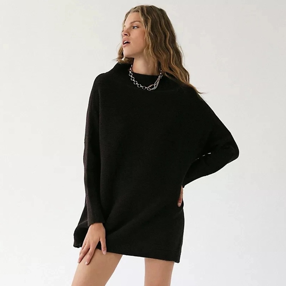 Black Ottoman Free People Tunic Sweater
